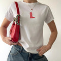 Retro Red Cowboy Boot Tee For Rodeo Vintage Country Baby Tee,  Aesthetic Western shirt For Concert Cowgirl Collar Cotton...