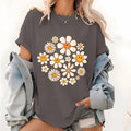Retro Shirt, Flowers Shirt, Retro Flower Shirt, Retro Daisy Shirt, Daisy Flower Shirt Womens, Flower Smile TNF Shirt,...