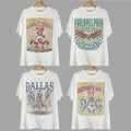 Retro Skeleton All Teams Football T-shirt, Gildan 5000 Unisex Crewneck Sport Classic T-Shirt All Teams Football, White...