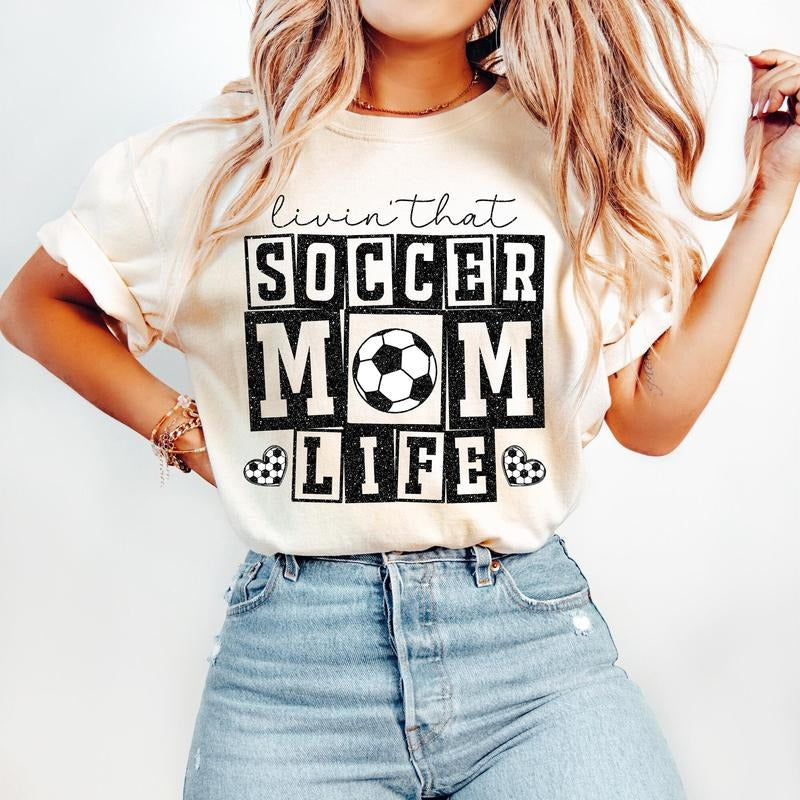 Retro Soccer Mom T-Shirt, Soccer T-Shirt, Soccer Mama, Soccer Shirt Game Day T-Shirt Hoodie, Sweatshirt | RetroVerseTees.com