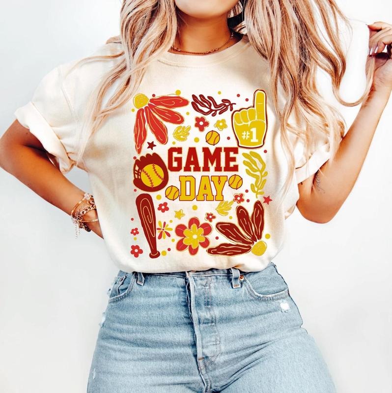 Retro Softball Bundle T-Shirt, Softball Mama T-Shirt, Softball T-Shirt, Softball Coquette T-Shirt, Game Day Softball Bow...