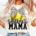 Retro Softball Mama Coquette T- Shirt, Softball Mama T- Shirt, Baseball Mom, Baseball Graphic Tees Hoodie, Sweatshirt
