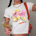 Retro Softball Y2K Baby Tee, Coquette Softball Shirt, Softball Player Gift, Game Day Trendy Clothing, Softball Catcher...