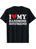 Retro Swoosh Love My Handsome Boyfriend T-Shirt For Couples Streetwear Casual Hoodie, Sweatshirt | RetroVerseTees.com