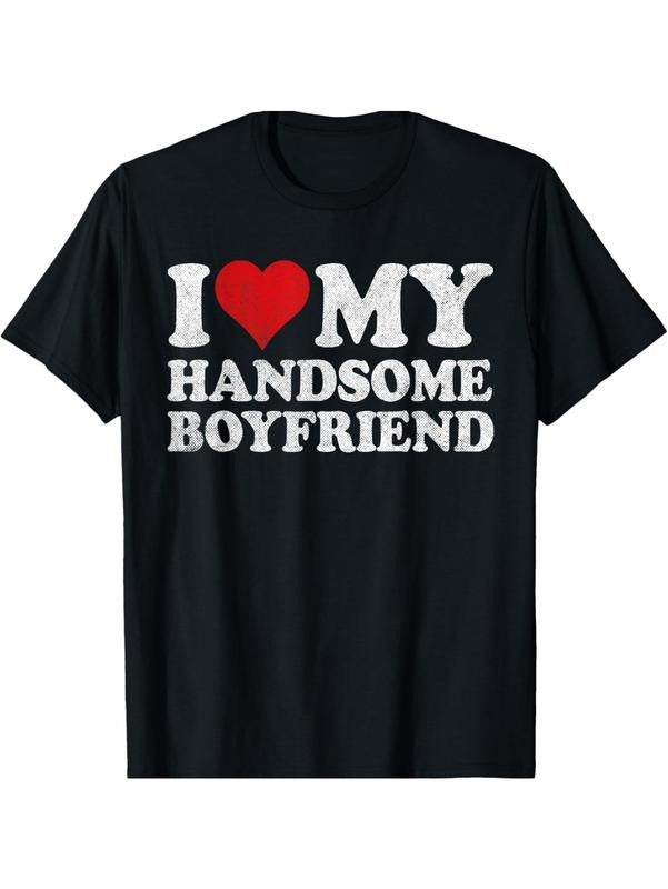 Retro Swoosh Love My Handsome Boyfriend T-Shirt For Couples Streetwear Casual Hoodie, Sweatshirt | RetroVerseTees.com