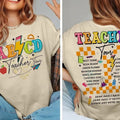 Retro Teacher Hoodie, ABCD Teacher Tour Shirt, Back To School, End of Year Pnh, Teacher Gift, Kindergarten Teacher Shirt,...