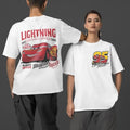 Retro Two Sided Lightning McQueeneee Shirt, Lightning McQueeneee Number Back,Piston Cup Tee,Cars Land Shirt,Cars Shirt...