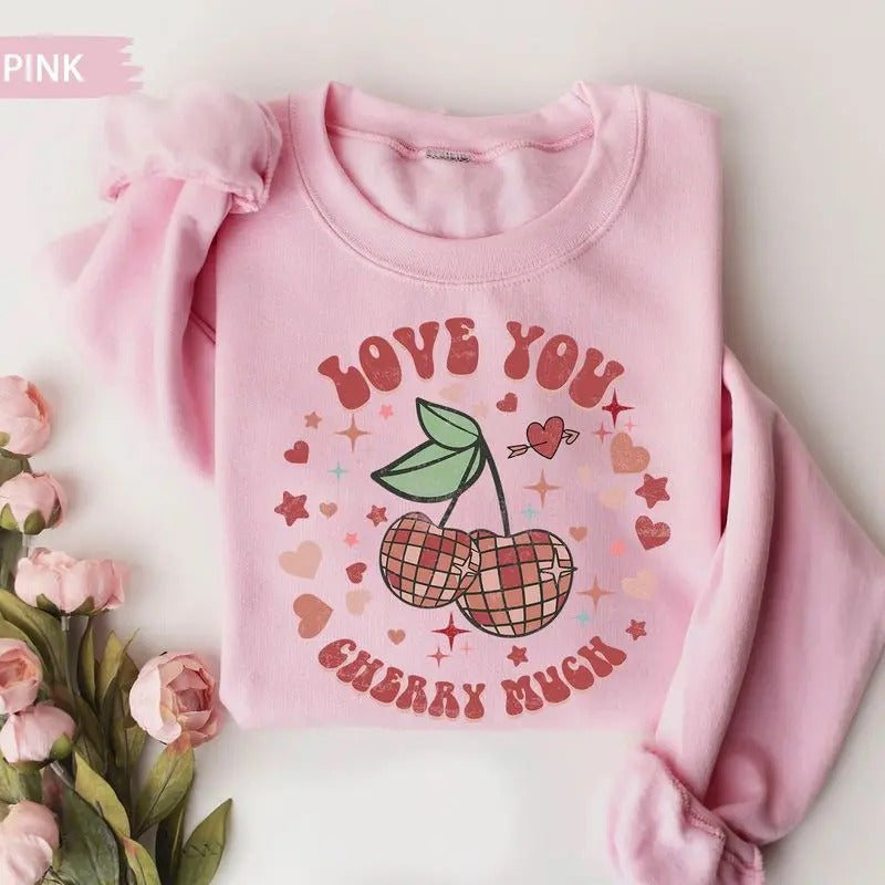 Retro Valentine Groovy Sweatshirt, Valentine Sweatshirt, Valentine Gifts, Gift For Her T-Shirts, Hoodie | RetroVerseTees.com