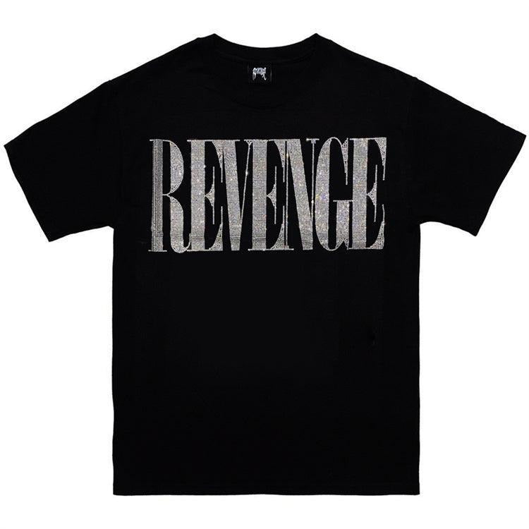 Revenge Rhinestone Tee Black (REVE-ST055) Men's Sizes S-XXL Hoodie, Sweatshirt | RetroVerseTees.com