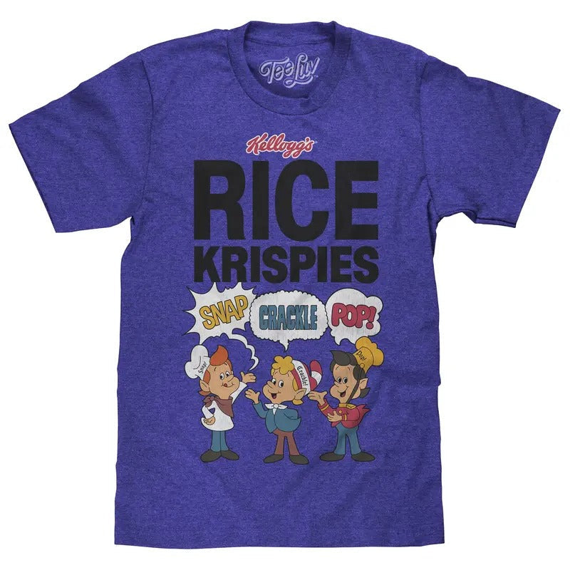 Rice Krispies Snap, Crackle, and Pop T-Shirt - Royal Blue Heather Hoodie, Sweatshirt | RetroVerseTees.com