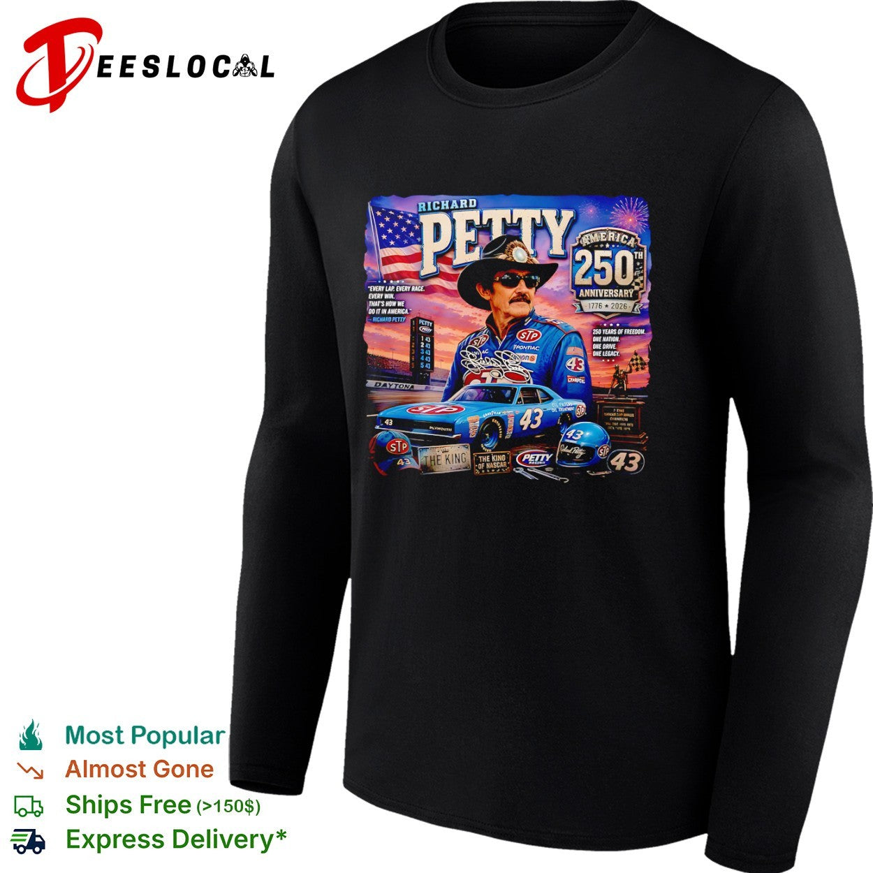 Richard Petty America 250th Anniversary NASCAR Signature shirt