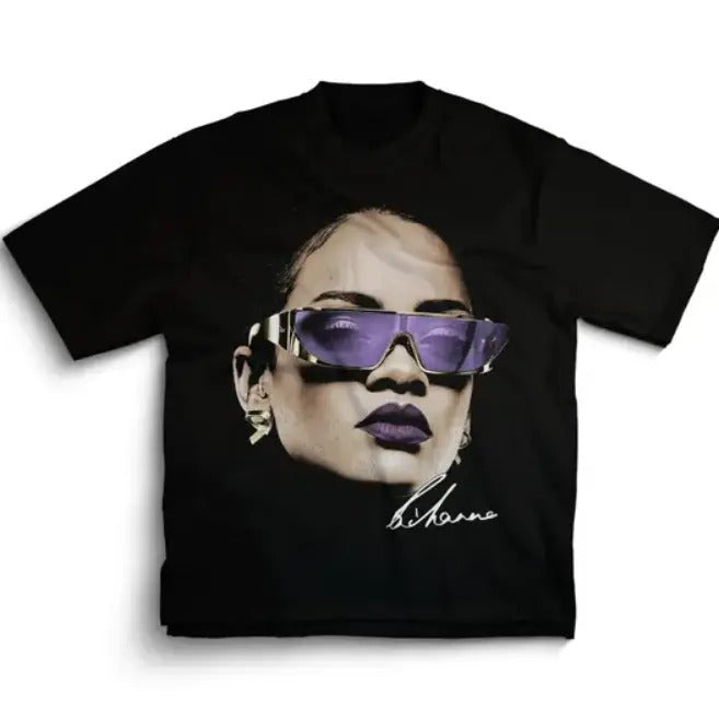 Rihannaa Big Face Tshirt, Vintage Hip Hop Retro Style 90s Tee Hoodie, Sweatshirt | RetroVerseTees.com