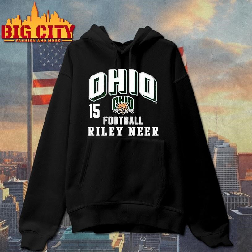 Riley Neer Ohio Bobcats Football NIL Arch Logo Shirt