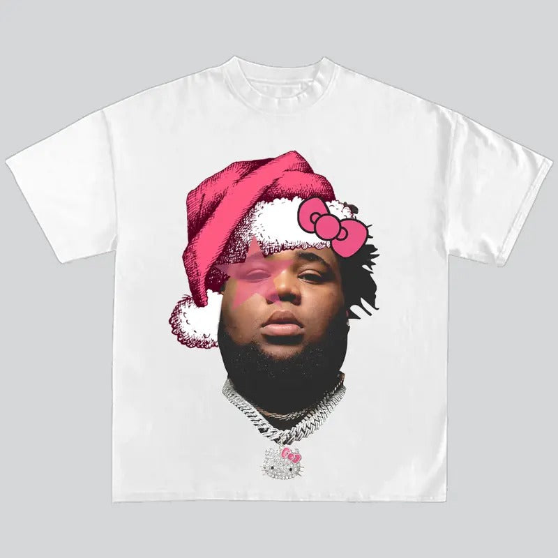 Road Wave Pink Kitty Super Star Last Lap Graphic T-Shirt RW Santa Merry Christmas Hoodie, Sweatshirt | RetroVerseTees.com