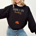 Roasting A Little Turkey Sweatshirt, Thanksgiving Fall Pregnancy Announcement Sweatshirt, Funny Pregnancy Reveal Shirt,...