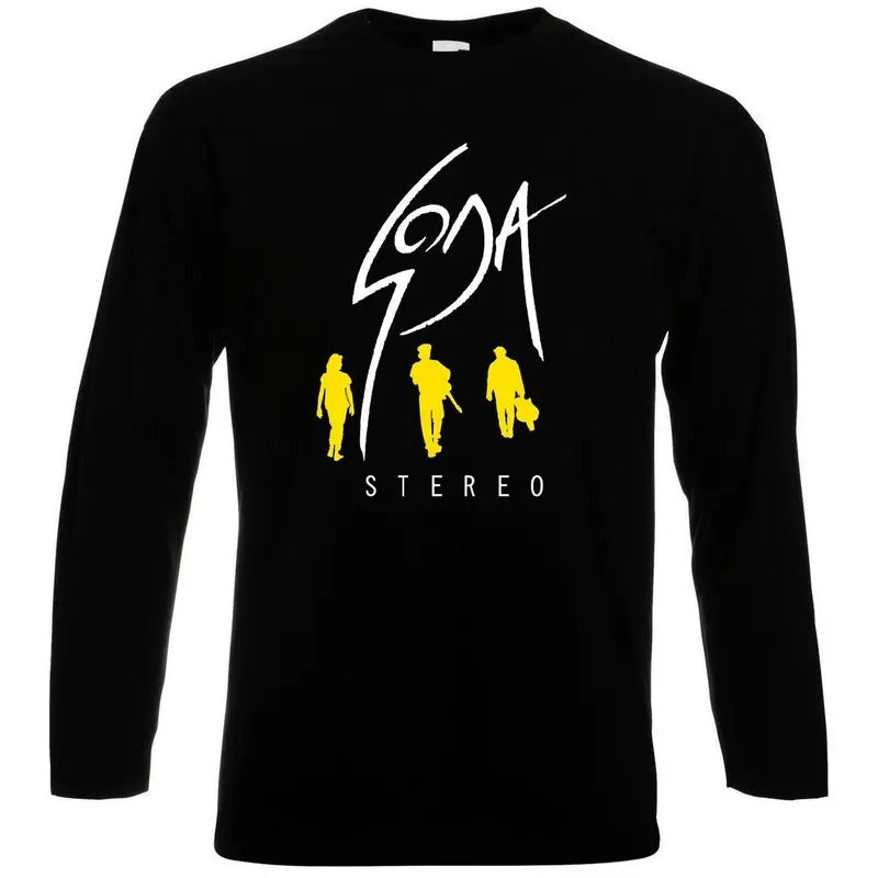Rock en español: S Stereo Los Languis Long Sleeve T-Shirt Playera Casual Classic Hoodie, Sweatshirt | RetroVerseTees.com