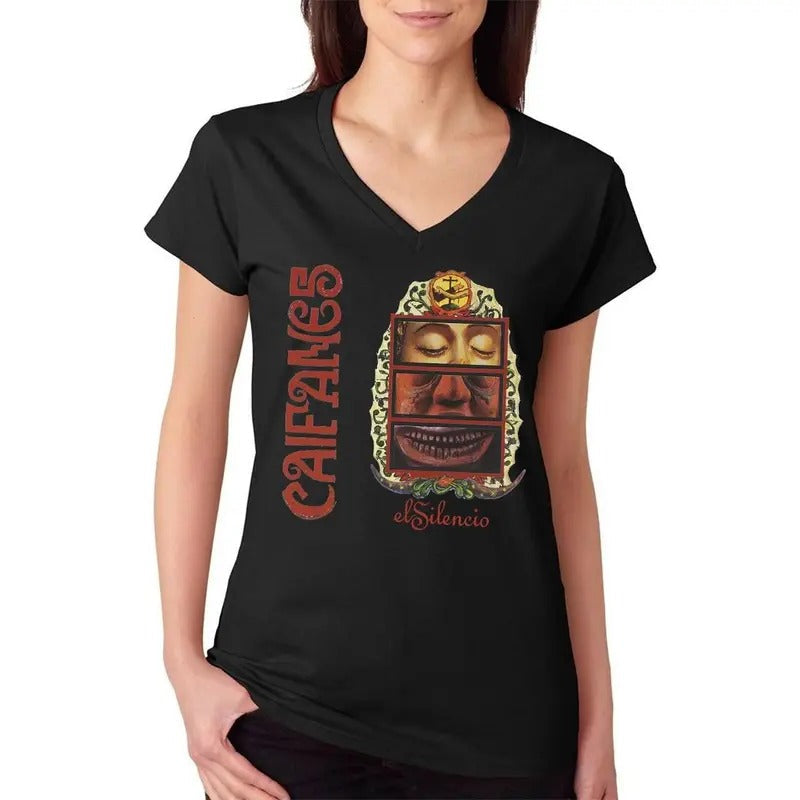 Rock en español caifanes el silencio women's v-neck t-shirt Casual Comfort Hoodie, Sweatshirt | RetroVerseTees.com