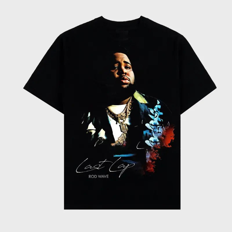 Rod Wave Last Lap Graphic Tour 2024 Rap Tee Shirt Big Face Retro Top Streetwear Hoodie, Sweatshirt | RetroVerseTees.com