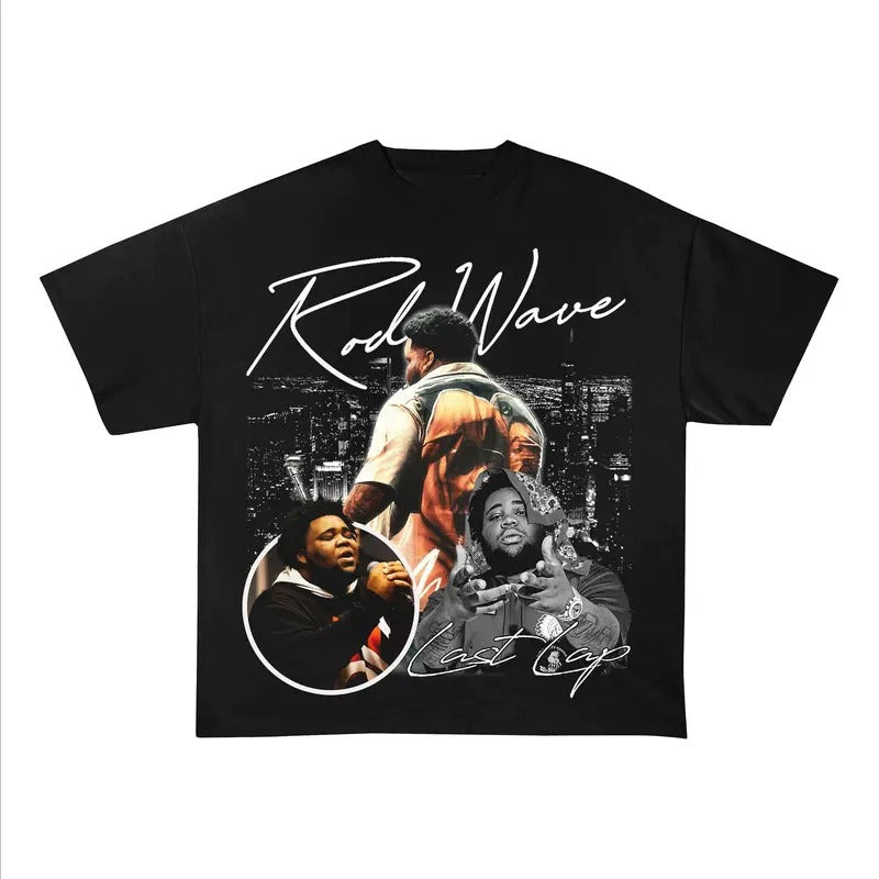Rod Wave Shirt Last Lap Tour 2024 Shirt Vintage Graphic Tee Rap Hip Hop Y2k Concert Merch Men Women Streetwear Hoodie,...