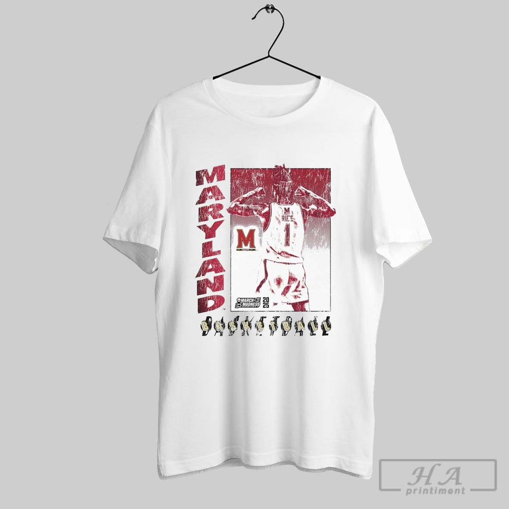 Rodney Rice Autograph Maryland Terrapins March Madness 2025 T Shirts