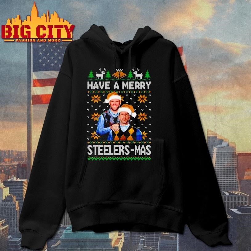 Roethlisberger &amp; Rodgers Step Brothers Steelers Ugly Christmas Shirt