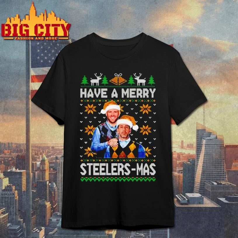 Roethlisberger &amp; Rodgers Step Brothers Steelers Ugly Christmas Shirt