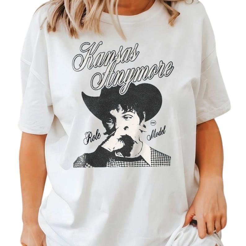 Role Model Kansas Anymore Unisex T-Shirt Short Sleeve Tee Gift for Fans Hoodie, Sweatshirt | RetroVerseTees.com