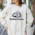 Rolling Fatties Cat T-Shirt, Funny Cat Graphic Shirt, Cat Lovers Gift, Unhinged Sweatshirt, Cat Lover Hoodie, Cute Cat...