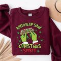 Rolling Up Some Christmas Spirit Christmas Season Sweatshirt, Christmas Shirt, Unisex Classic Cotton T-shirt Sweatshirt...
