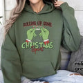 Rolling Up Some Christmas Spirit SweatShirt T Shirt, G.r.ii.ch.mas Shirt For Sale, Easy to match,Trendy Christmas Shirt...