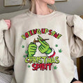 Rolling Up Some Christmas Spirit SweatShirt, G.r.ii.ch.mas Shirt For Sale, Retro Christmas Sweatshirt, Christmas...