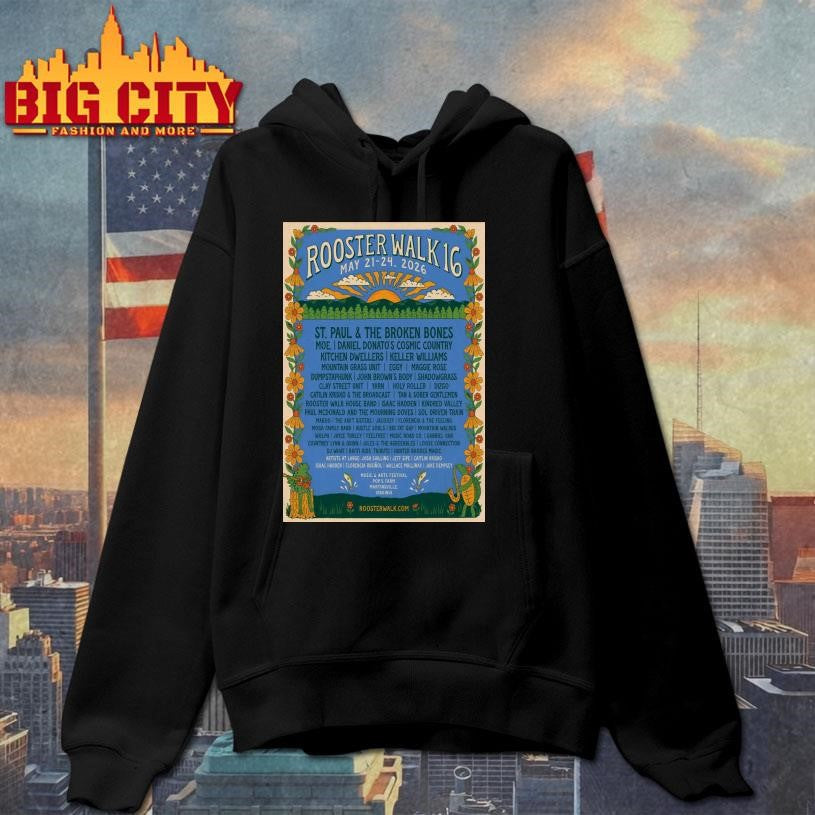Rooster Walk 16 May 21-24 2026 Pop’s Farm Martinsville VA Poster Shirt