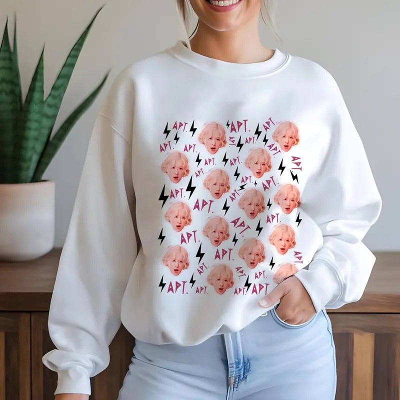 Rose Apt Apateu Unisex Crewneck Sweatshirt, Rosie Album Apt Single Shirt for Fans Hoodie | RetroVerseTees.com