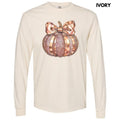 Rose Gold Jeweled Pumpkin Long Sleeve Comfort Colors T-Shirt 'NLB' Hoodie, Sweatshirt | RetroVerseTees.com
