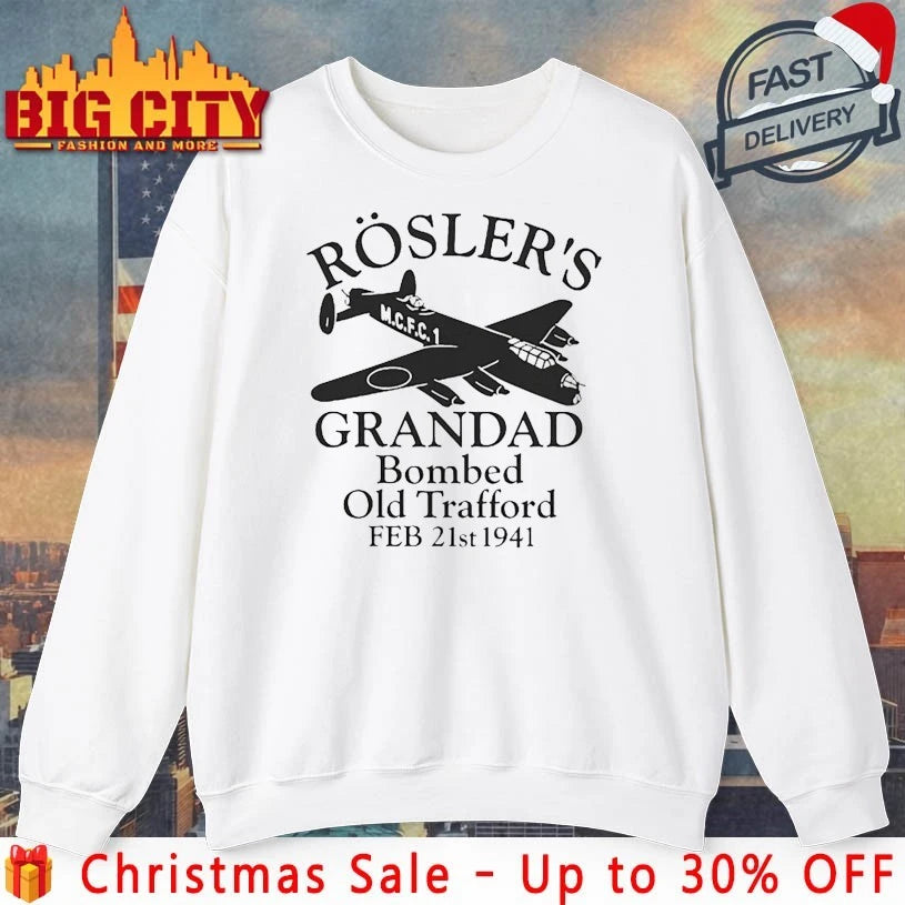 Rosler’s Grandad Bombed Old Trafford 1941 Manchester Football Shirt