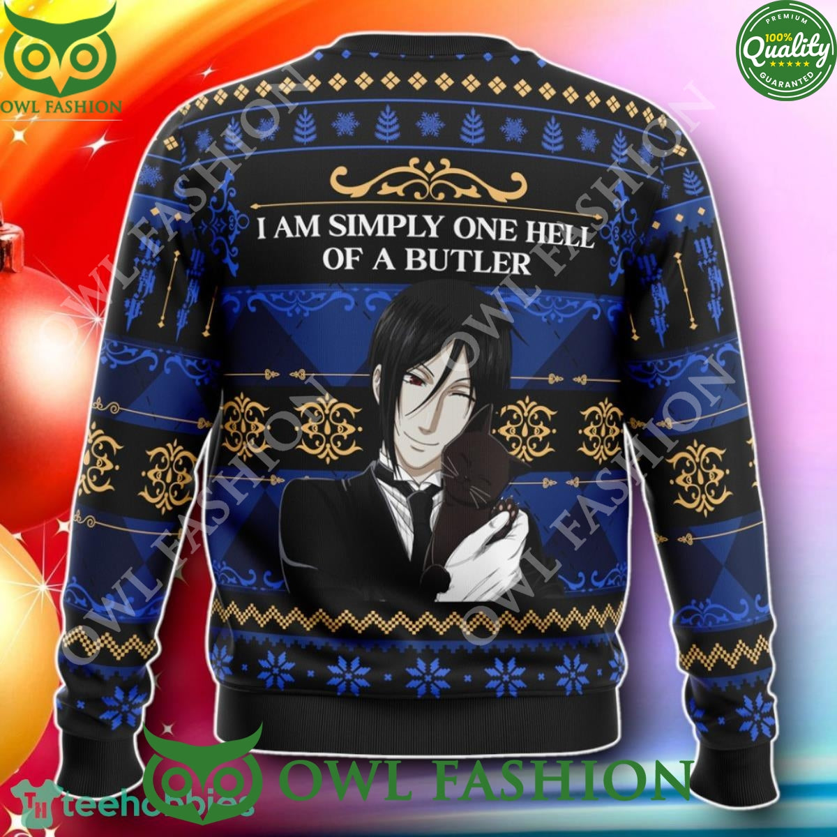 I Am Simply One Hell Of A Butler Black Butler Christmas Ugly Sweater