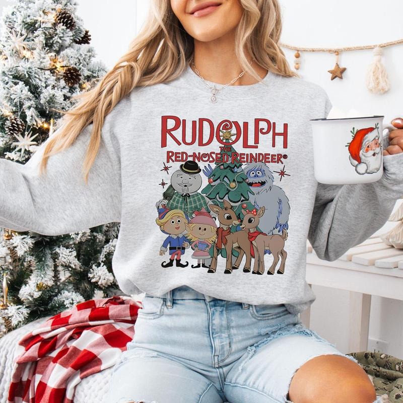 Rudolph The Red Nosed Reindeer Christmas Sweatshirt, Rudolph Xmas Sweatshirt, Rudolph Christmas Shirt, Christmas Movie...