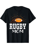 Rugby Mom Swoosh Rugby Player Swoosh Rugby T-Shirt, Regular-Fit, Family T-shirt Cotton Menswear Hoodie, Sweatshirt