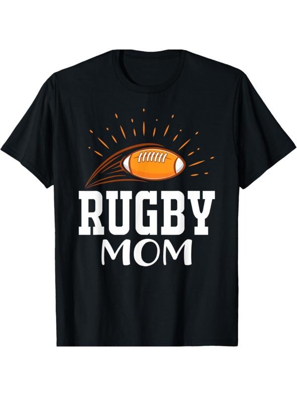 Rugby Mom Swoosh Rugby Player Swoosh Rugby T-Shirt, Regular-Fit, Family T-shirt Cotton Menswear Hoodie, Sweatshirt