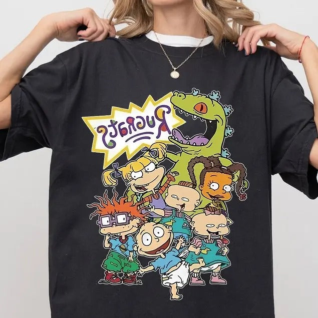 Rugrats Group Tshirt, Rugrats And Friends Shirt, Cartoon Series Tee, Family Vacation 2024 Shirt Cotton Top Hoodie, Sweatshirt