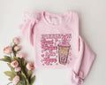Running on Iced Coffee and Love Sweatshirt, Valentines Sweatshirt, Coffee Lover Shirt, Valentines Day, Coffee Mom Shirt,...