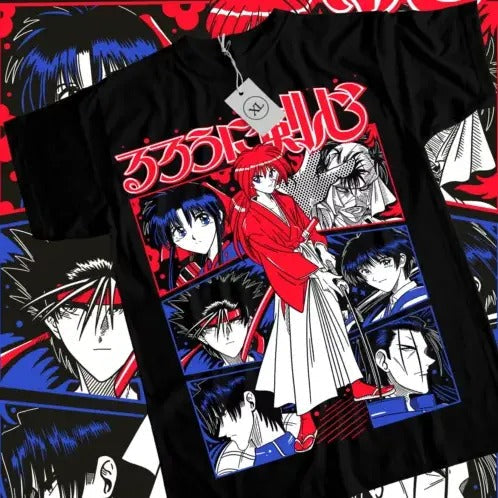 Rurouni Kenshin T-Shirt Samurai X Himura Anime Manga Sagara Yukishiro All Size Hoodie, Sweatshirt | RetroVerseTees.com