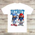 S0n1c AndKnuckles Detr0i Football Fan T-shirt, Gift For Him Her Cotton Fabric Unisex Hoodie, Sweatshirt | RetroVerseTees.com