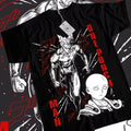 SAITAMA One Punch Man T-Shirt Anime Manga Gifts Black Short Sleeve All Size Hoodie, Sweatshirt | RetroVerseTees.com