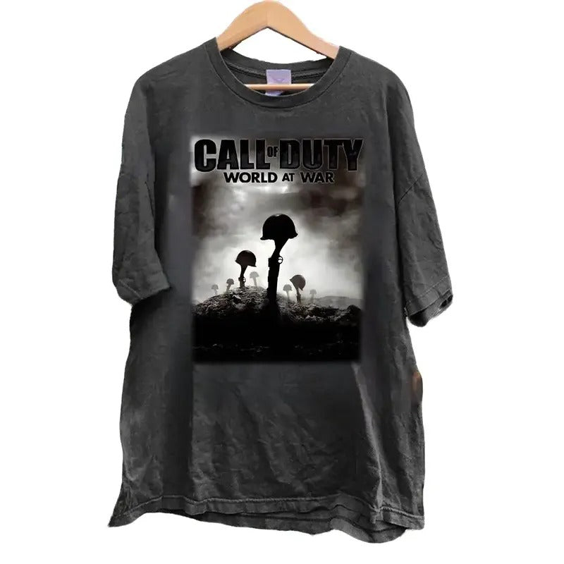 SALE Mens Call Of Duty World At War Promo T-Shirt Cotton Menswear Top Decoration Hoodie, Sweatshirt | RetroVerseTees.com