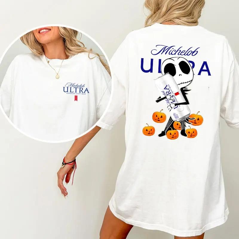 [SALE UP TO 45%] Jack Hug M1chel0b Ultra beer Halloween Unisex Cotton T- 2 sides- Printed in the USA jesus shirts Hoodie,...