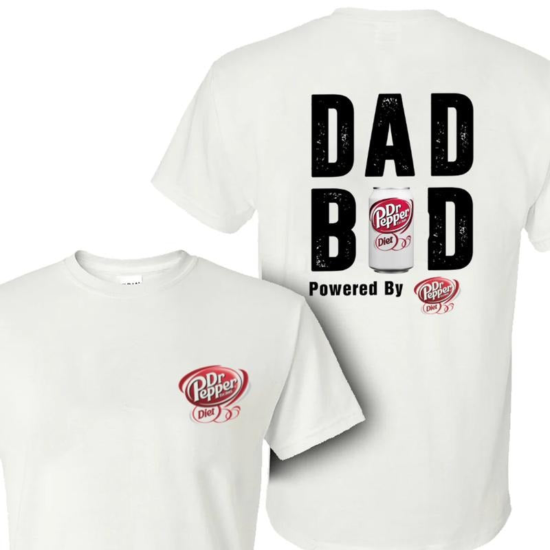 [SALE UP TO 45%] Retro DR PEPPER Diet DAD BOD T-shirt, DAD BOD Powered By Dr Pepper Shirt Father's Day Gifts, Mother's...
