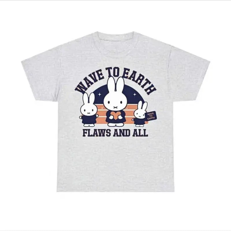 [SALE UP TO 45%] Wave to Earth Band T-shirt, Flaws and  All  Miffy Music Lovers T-shirt Cotton Classic Menswear Hoodie,...