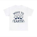 [SALE UP TO 45%] Wave to Earth Funny Bunny Astronauts Meme Graphics T-shirt for men and women Classic Cotton Menswear...