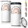 SANDJEST Teacher 4-in-1 Big Heart Shape Little Minds Can Cooler, 12oz Stainless Steel Insulated, Birthday, Christmas,...